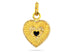 Pave Diamond Enamel Fluted Heart Pendant, (DPS-157)